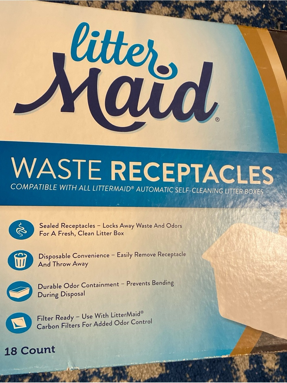 NEW LitterMaid Waste Receptacles Sealable Kitty Cat Litter Box 18 Count - Picture 5 of 6